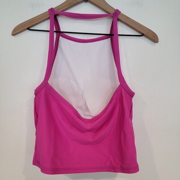 Kortni Jeane Pink Squared Up Swim Bathing Suit Top Size M High Neck Wireless - Picture 2 of 8